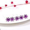 20 Pcs Fashion Alloy Rhinestone Crystal Hair Clip Pins Rose Flower Hair Comb Wedding Bride Bridesmaid Woman Hairpin Shining Hair Accessories (Purple) view 2
