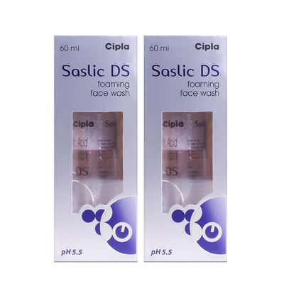 Cipla Sas_lic DS Foaming Face Wash (60ml) (pack of 2)