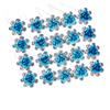 20 Pcs Fashion Alloy Rhinestone Crystal Hair Clip Pins Rose Flower Hair Comb Wedding Bride Bridesmaid Woman Hairpin Shining Hair Accessories (Lake Blue) view 1