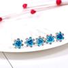 20 Pcs Fashion Alloy Rhinestone Crystal Hair Clip Pins Rose Flower Hair Comb Wedding Bride Bridesmaid Woman Hairpin Shining Hair Accessories (Lake Blue) view 2