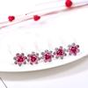 20 Pcs Fashion Alloy Rhinestone Crystal Hair Clip Pins Rose Flower Hair Comb Wedding Bride Bridesmaid Woman Hairpin Shining Hair Accessories (Pink) view 2