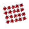 20 Pcs Fashion Alloy Rhinestone Crystal Hair Clip Pins Rose Flower Hair Comb Wedding Bride Bridesmaid Woman Hairpin Shining Hair Accessories (Red) view 1