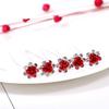 20 Pcs Fashion Alloy Rhinestone Crystal Hair Clip Pins Rose Flower Hair Comb Wedding Bride Bridesmaid Woman Hairpin Shining Hair Accessories (Red) view 2