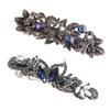 Set of 2 Vintage Flower French Clip Rhinestones Hair Barrettes Hair Clips Wedding Crystal Spring Hair Clips Hair Pin Hair Jewelry (Style B#) view 1