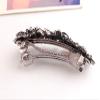 Set of 2 Vintage Flower French Clip Rhinestones Hair Barrettes Hair Clips Wedding Crystal Spring Hair Clips Hair Pin Hair Jewelry (Style B#) view 4