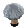 1 Pcs Waterproof Shower Cap for Women,Quanchen Double Layer Lined Reusable Elastic Bath Caps for Girls (04 Blue Kitten) view 4