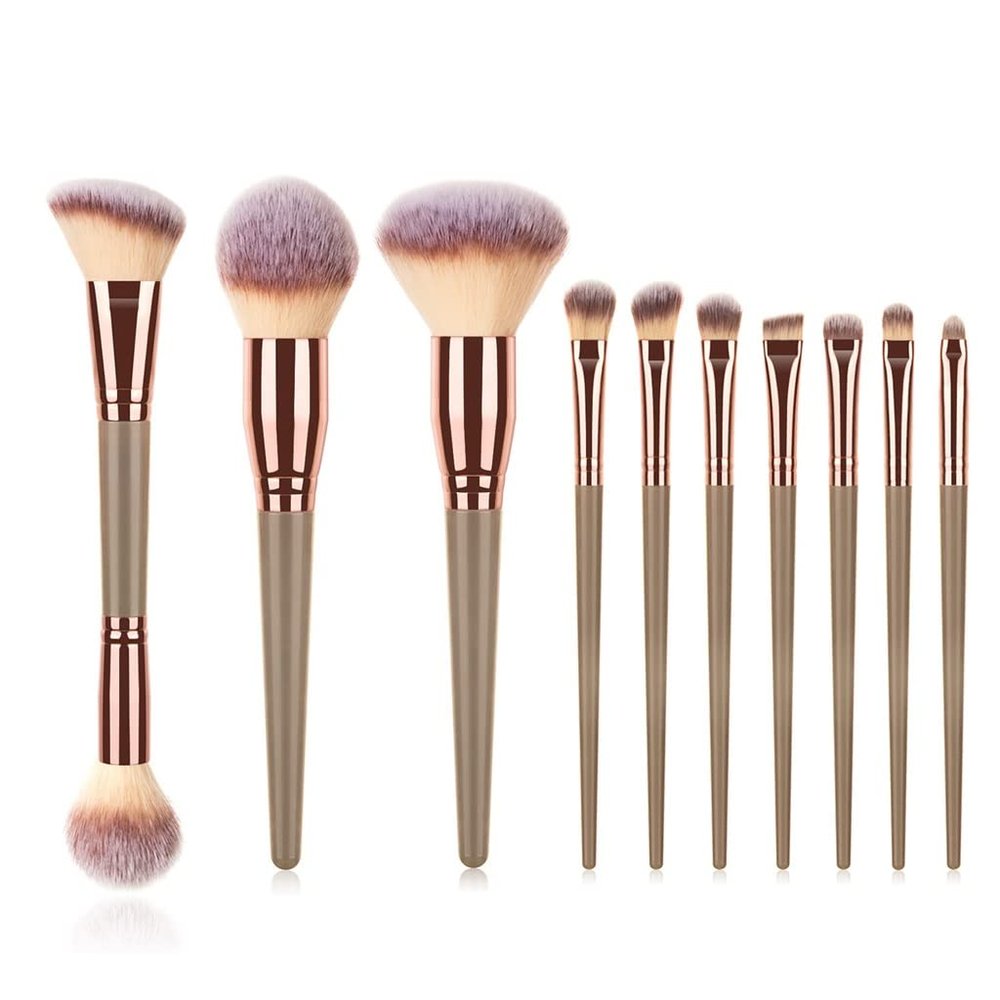10 Makeup Brush Set and Face Big Hair Soft Tool