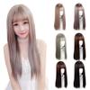 Drasawee Synthetic Wispy Fringe Medium Long Straight Human Hair Wig For Girls 65cm Gold view 1