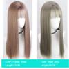 Drasawee Synthetic Wispy Fringe Medium Long Straight Human Hair Wig For Girls 65cm Gold view 2