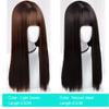 Drasawee Synthetic Wispy Fringe Medium Long Straight Human Hair Wig For Girls 65cm Gold view 4