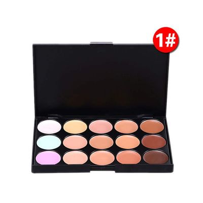 Magik 15 Colors Professional Foundation Base Concealer Cover Repair Highlight Highlighter Contour Cream Palette (#1)