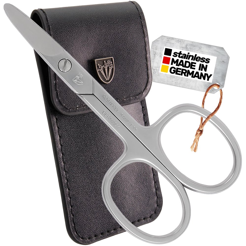 3 Swords Germany - brand quality STAINLESS STEEL INOX CURVED NAIL SCISSORS (1 PIECE) with round tips for DIABETICS - manicure pedicure - nail care by 3 Swords - Made in Germany