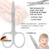 3 Swords Germany - brand quality STAINLESS STEEL INOX CURVED NAIL SCISSORS (1 PIECE) with round tips for DIABETICS - manicure pedicure - nail care by 3 Swords - Made in Germany view 2