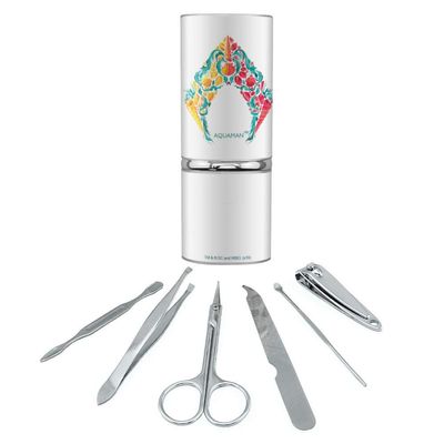 Aquaman Movie Aquaman Sea Shells Logo Stainless Steel Manicure Pedicure Grooming Beauty Care Travel Kit