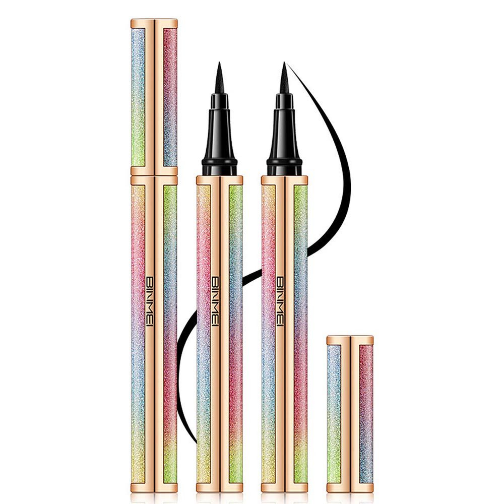 Magik 2 Pack Marble Cat Eye Bold Eye Liquid Fast-dry Long-lasting Waterproof Eyeliner (Galaxy, Sponge Tip, Black)