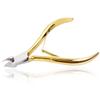 AAProTools Professional Cuticle Nippers, Gold-Plated Stainless Steel, French Handle, Double Spring, 6mm Jaw (Full Jaw) view 1