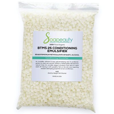 Soapeauty BTMS-25-4 oz | Conditioning Emulsifier for making Hair Care, Skin Care, Leave-in Treatment Products | Behentrimonium Methosulfate Cetearyl Alcohol 25% - 4 oz