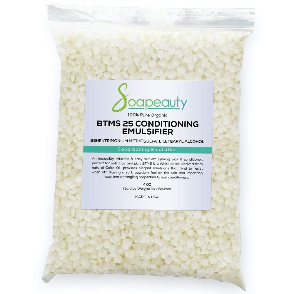 Soapeauty BTMS-25-4 oz | Conditioning Emulsifier for making Hair Care, Skin Care, Leave-in Treatment Products | Behentrimonium Methosulfate Cetearyl Alcohol 25% - 4 oz