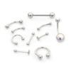 LionGothic Piercing Kit 19 Pieces for Professional Result Externally Threaded Jewelry 14g and 16g view 2