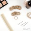 Heliums Small Hair Ties - Sandy Blonde - No Damage Mini 1 Inch Reusable 2mm Elastics for Thin Hair and Kids, Neutral Ponytail Holders - 48 Count view 2