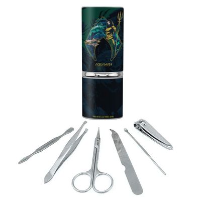Aquaman Movie Atlantis Logo Stainless Steel Manicure Pedicure Grooming Beauty Care Travel Kit