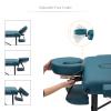 Artechworks Lightweight Massage Table with Aluminium Frame, 2 Fold Beauty Therapy Bed, w/Free Carry Case, Face Cradle, Arm Rests, Teal Green view 3