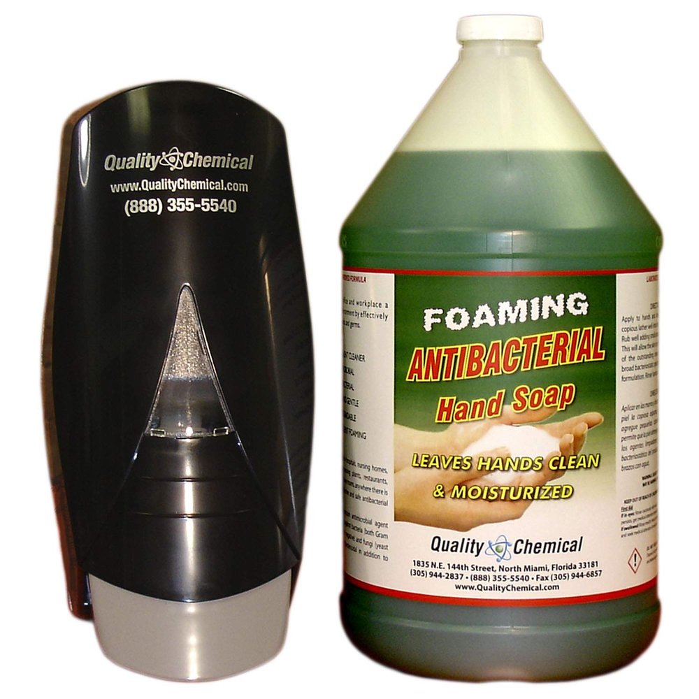 Antibacterial Foaming Soap With Foaming Dispenser-1 gallon (128 oz.)