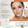 Derma Roller Kit for Face, Body, Stretch Marks - Skin Care Kit 540 Microneedle Roller Heads 180-Eyes, 600-Face,1200-Body | 30gm Moisturizing Cream and 25% Vitamin C Serum | Microneedling Roller Set view 3