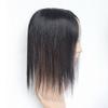 10"14cm hair topper hair piece clip in hair toppers Real human hair hairpiece Mono and PU for white and thin hair for Women Light brown(Free Part 14inch) view 4