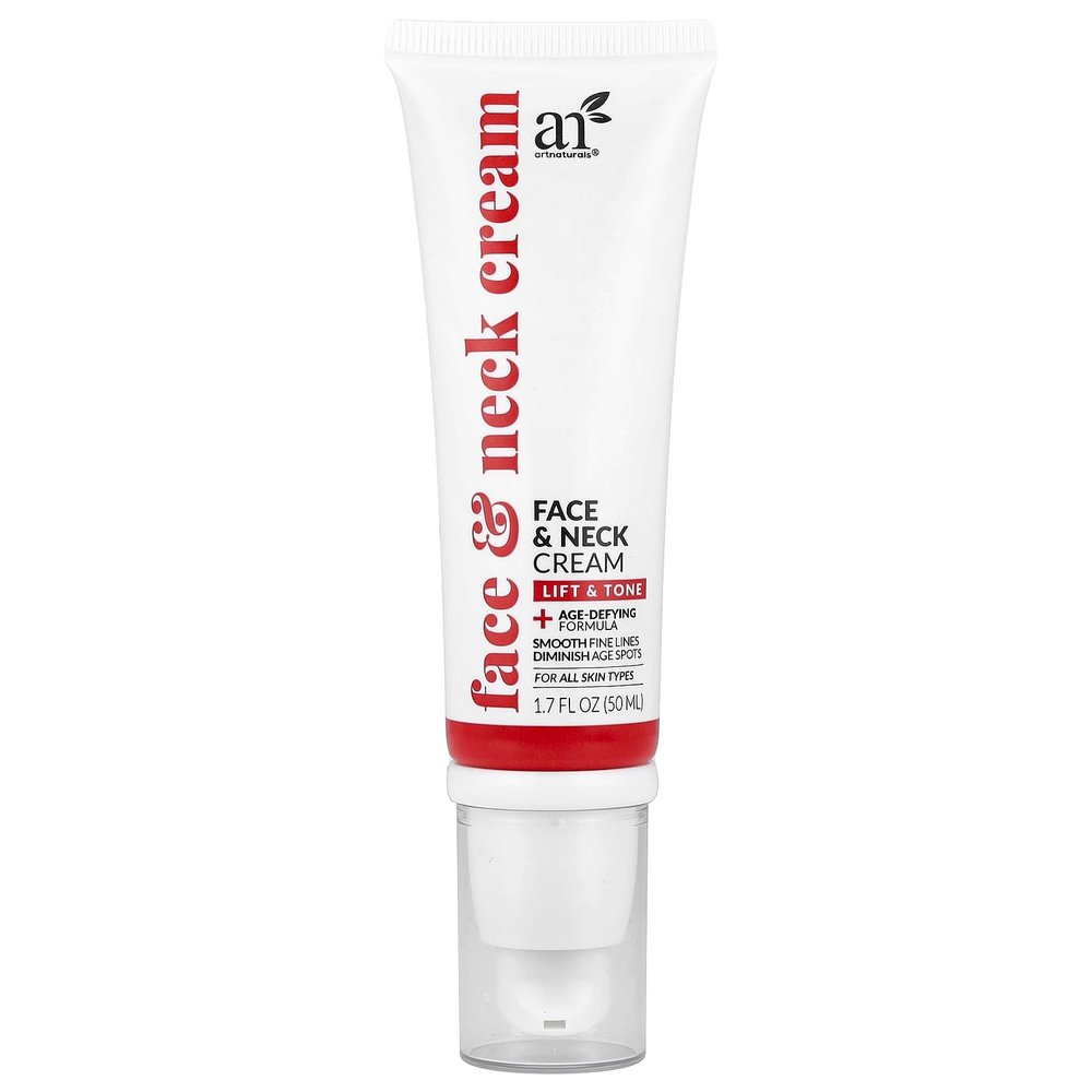artnaturals Face & Neck Firming Cream - Anti Aging Moisturizer for Neck & Dcollet - For Tightening & Lifting Sagging Skin - Antiwrinkle, Reduces Fine Lines w/ Vitamin C & Hylauronic Acid - 1.7 Fl