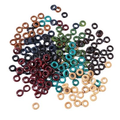 100Pcs s Beads DIY Hair Braid Accessories, Painted Wood Beads, Braid Rings, s Beads and Hair Clips for Hair Decoration