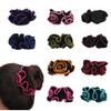 10 Pack Satin Hair Scrunchies Lace Flower Hair Ties Floral Headbands Ponytail Holder Floral Hair Bobbles Velvet Scrunchy for Women (10 Colors Pack) view 1