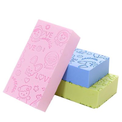 2PCS Exfoliating Bath Sponge, Body Shower Sponge Spa Scrub Soft Exfoliator Dead Skin RemoverDead Skin Remover for Body, Shower Sponge for Adult Baby (Blue&Pink)