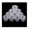 10Pcs 5 Gram Empty Clear Plastic Mini Cosmetic Containers with Lids, Cream Small Clear Pot Travel Jars for Make Up, Eye Shadow, Nails, Powder, Gems, Beads, Jewelry, view 1