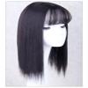 LesafeV 3D Wispy Fringe Forehead Hairpiece Clip in Straight Middle Parting Topper for Women With Thinning Hair (35cm, Dark Black) view 3