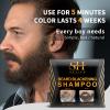 SEVICH Beard Blackening Shampoo for Men - Instant Natural Black Color, Anti-Hair Loss Formula, 10x15ml Travel-Friendly Packets | Safe & Gentle Beard Dye with Nourishing Care view 4