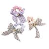 3 Pcs Sweet Lovely Imitation Pearl Lace Hair Ring Bowknot Ribbon Elasticity Hair Rope Hair Band Ponytail Holder Woman Fashion Headwear Hair Accessories view 1