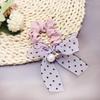 3 Pcs Sweet Lovely Imitation Pearl Lace Hair Ring Bowknot Ribbon Elasticity Hair Rope Hair Band Ponytail Holder Woman Fashion Headwear Hair Accessories view 4