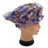 1 Pcs Waterproof Shower Cap for Women,Quanchen Reusable Printed Satin Bathing Shower Caps for Hair Protection (05 Purple Flowers) view 4
