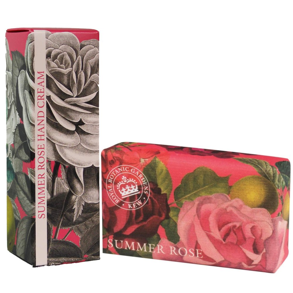 Royal Botanic Gardens Kew Hand Cream & Shea Butter Set - Summer Rose