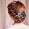 2 Pcs Vintage Rhinestone Bowknot Hair Clip Metal Alloy Flower Spring Clip Hairpins Fashion Women Hair Accessories view 2