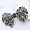 2 Pcs Vintage Rhinestone Bowknot Hair Clip Metal Alloy Flower Spring Clip Hairpins Fashion Women Hair Accessories view 3