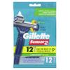 Gillette Sensor2 Pivoting Head + Lubrastrip Men's Disposable Razors, 12 Count view 2