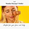 tuuli Accessories - T-Shape Massage Roller, Body and Face Roller, Multi-Functional Facial Massager, Helps Ease Muscle Tension and Supports Skin Health, Wooden Roller Massager Tool view 3