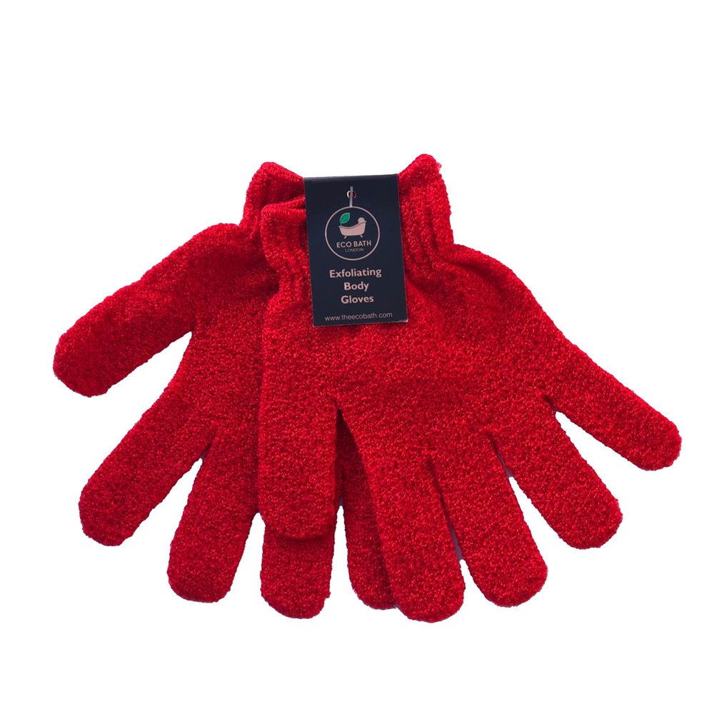 Eco Bath London Exfoliating Body Gloves - Exfoliating Bath Gloves for Shower, Massage, and Body Scrubs, Dead Skin Cell Remover for Smooth, Radiant Skin, One Size
