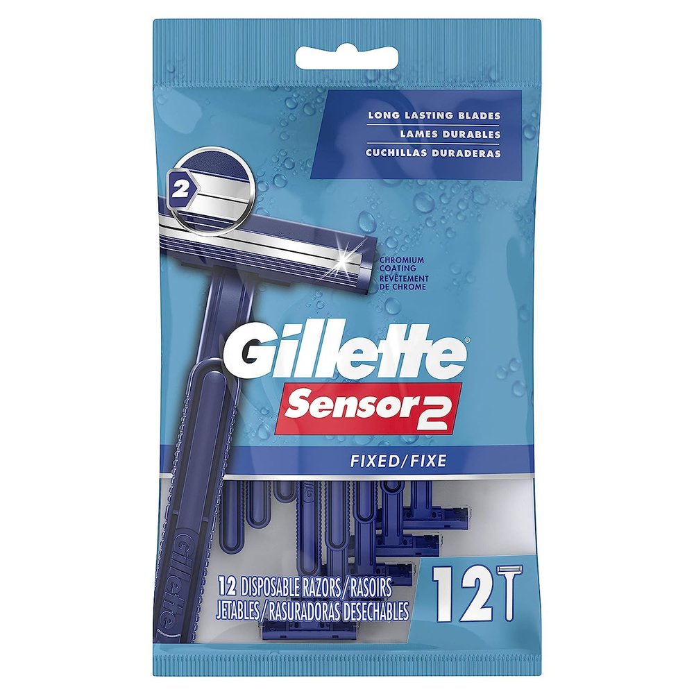Gillette Sensor2 Disposable Razors, 12 Count