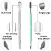 Ejiubas Cuticle Trimmer with Cuticle Pusher Cuticle Nipper Professional Grade Stainless Steel Cuticle Remover Cutter Clipper Durable Pedicure Manicure Tools (Green) view 3