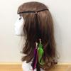 4 Pcs Indian Gypsy Feather Headband Bohemia Hippie Headpiece Braided Beads Headwear Halloween Hair Accessories for Women view 3
