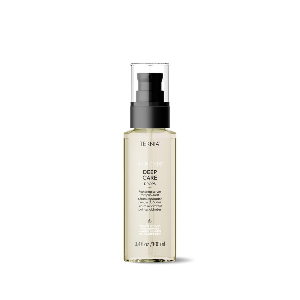 LAKM Teknia Deep Care Hair Drops, Repairing Hair Serum for Damage, Split End Serum, 3.5 Fl Oz