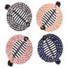 Fodattm Set of 4 Grid Style Wrapped Cloth Banana Hair Comb Hair Clip Women Plastic Fish Shape Hair Clincher Hairgrip Hair Jaw Clips (Small) view 1